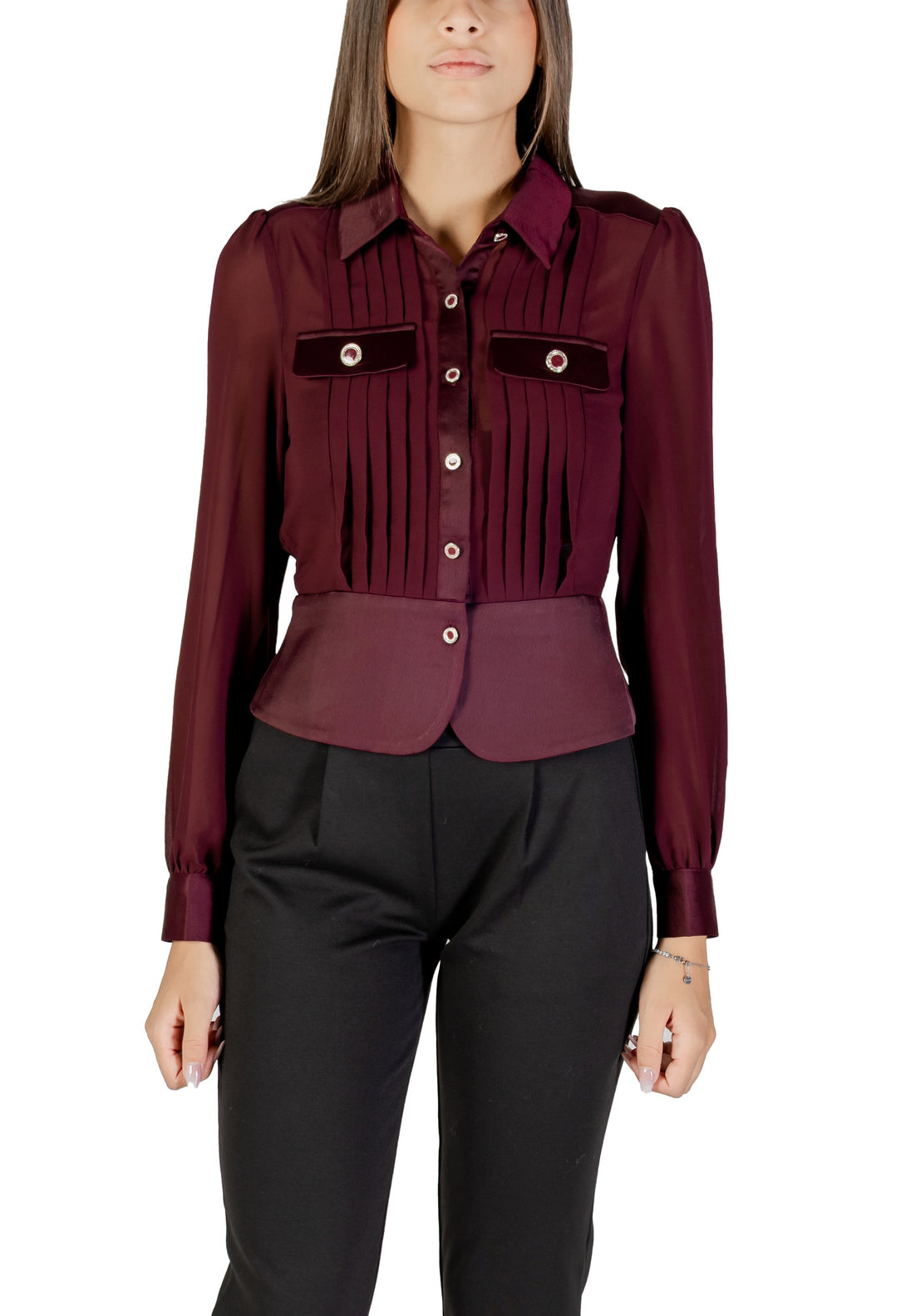 Chemise Morgan De Toi couleur bordeaux
