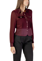 Chemise Morgan De Toi couleur bordeaux — vue 3