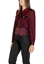 Chemise Morgan De Toi couleur bordeaux — vue 4