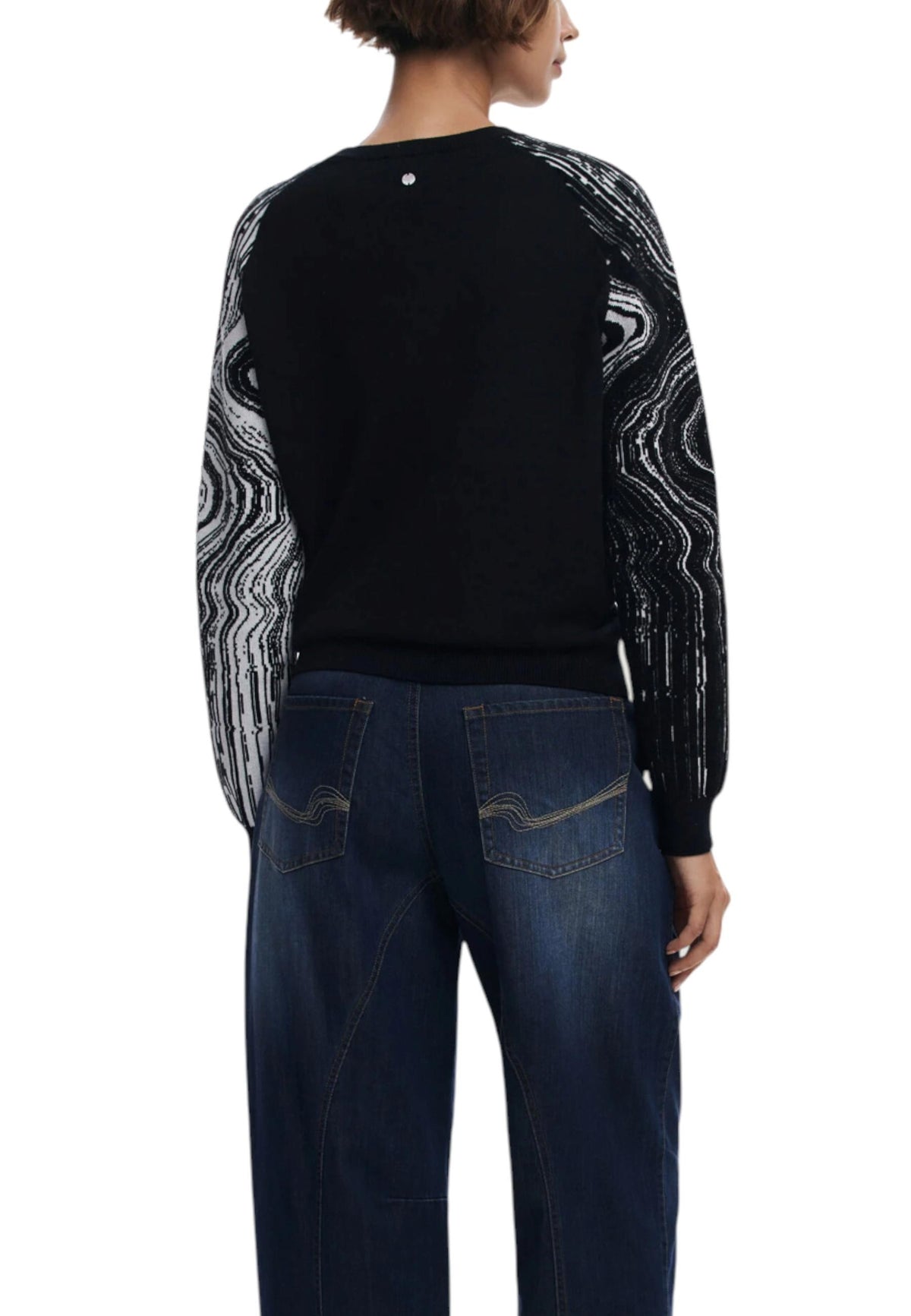 Pull Desigual couleur noir — vue 2