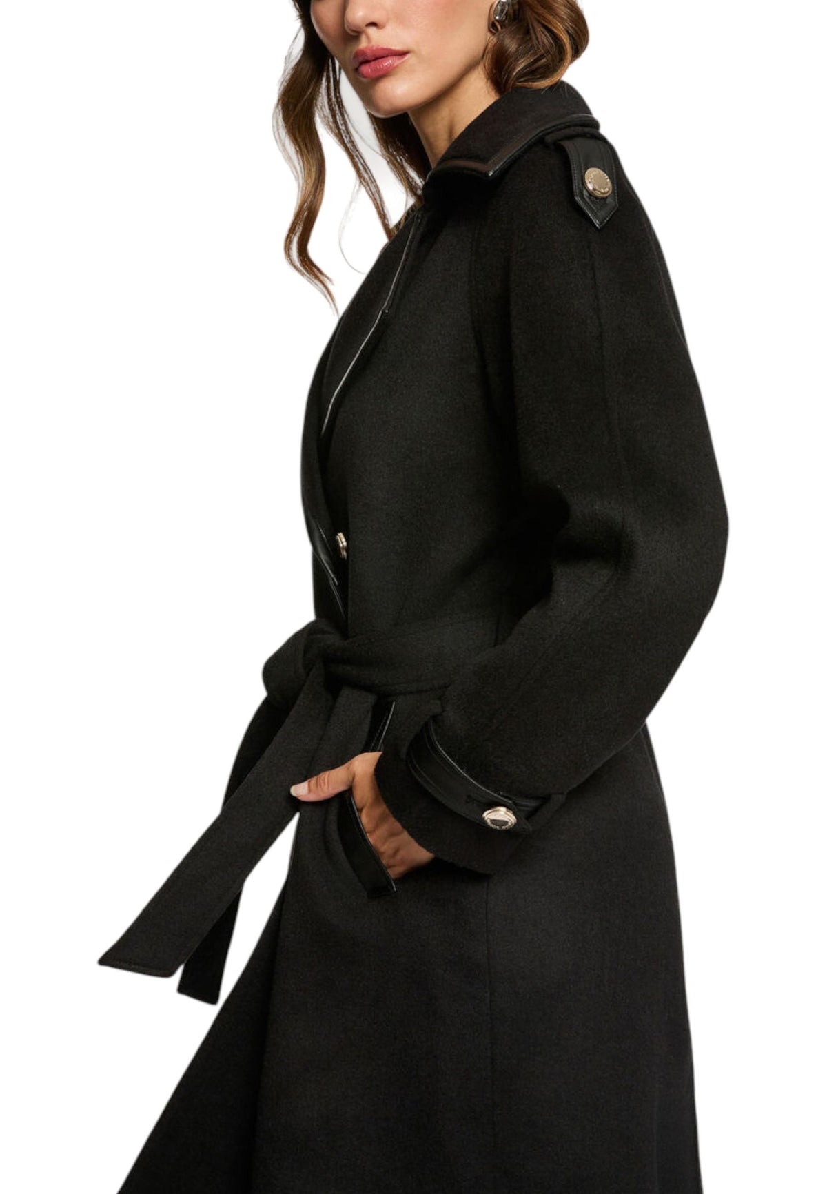 Manteau Morgan De Toi couleur noir — vue 3