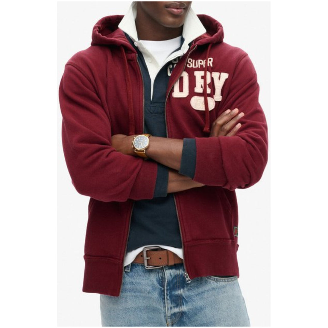 Sweat Superdry couleur bordeaux