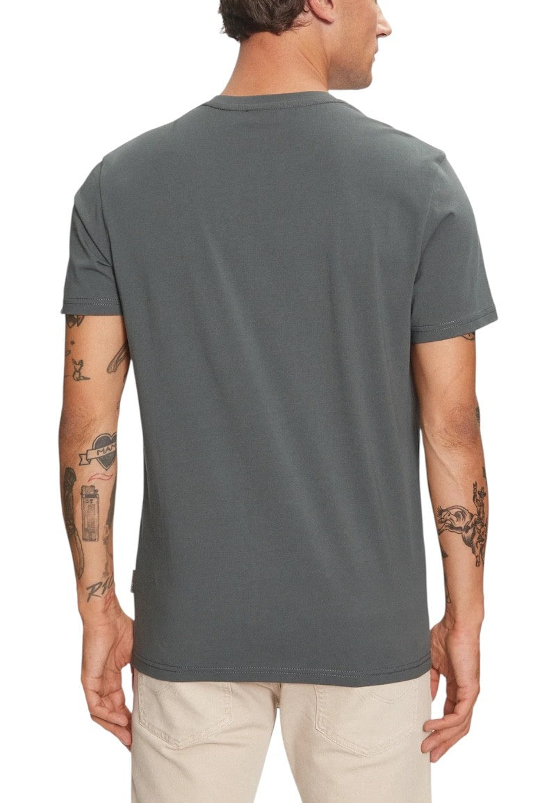 T-shirt Napapijri couleur vert — vue 2