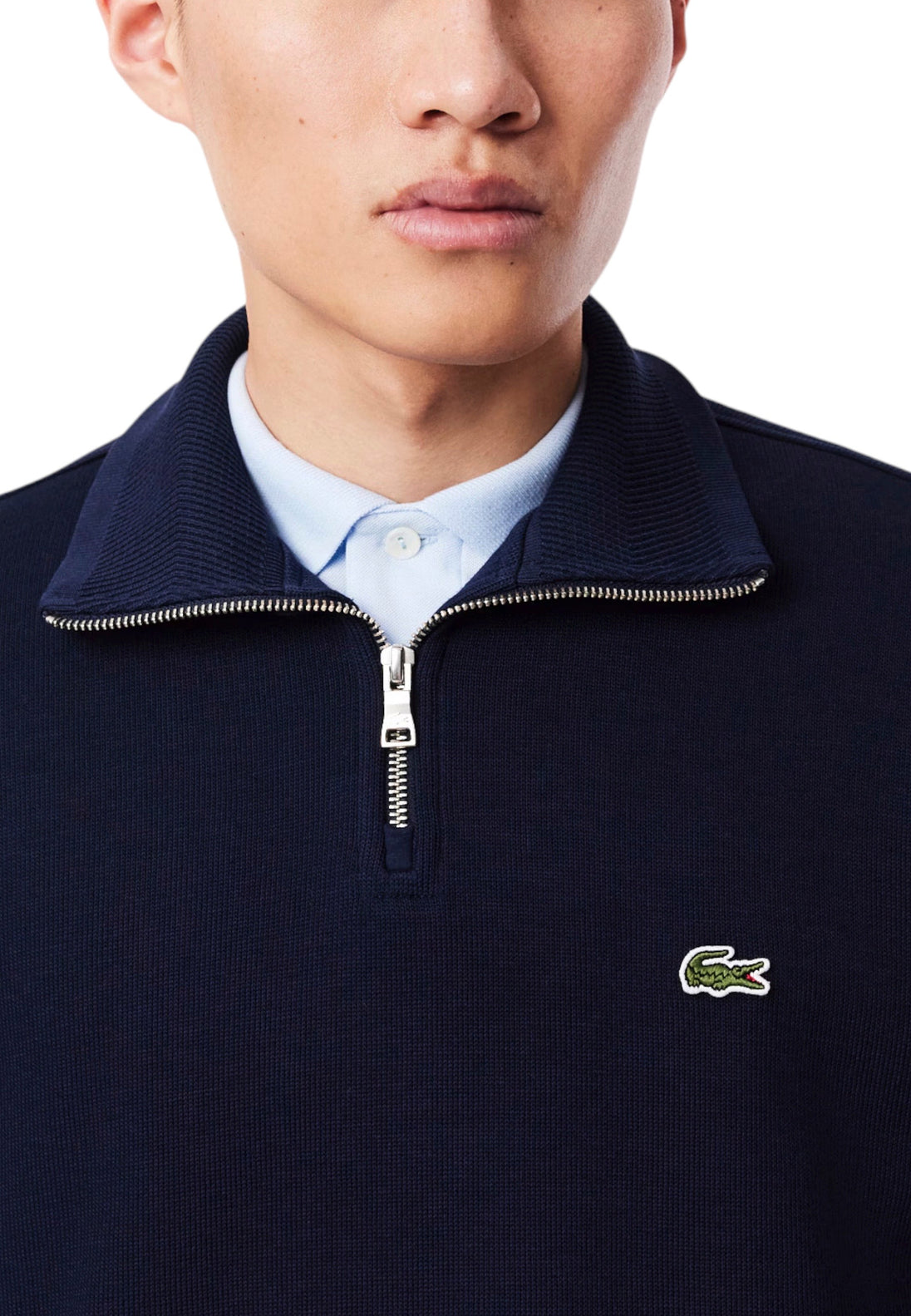 Sweat Lacoste couleur bleu — vue 2