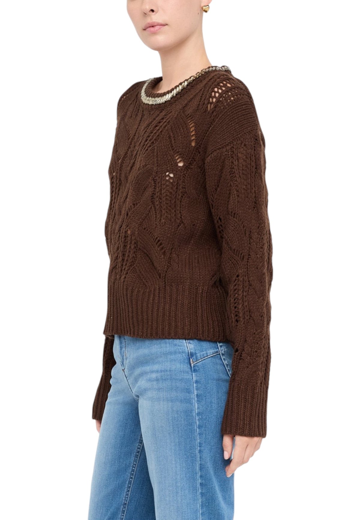 Pull Liu Jo couleur marron — vue 3