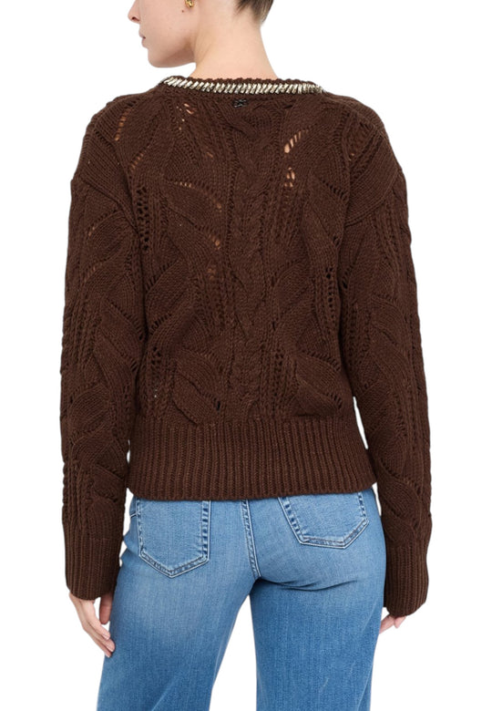 Pull Liu Jo couleur marron — vue 2
