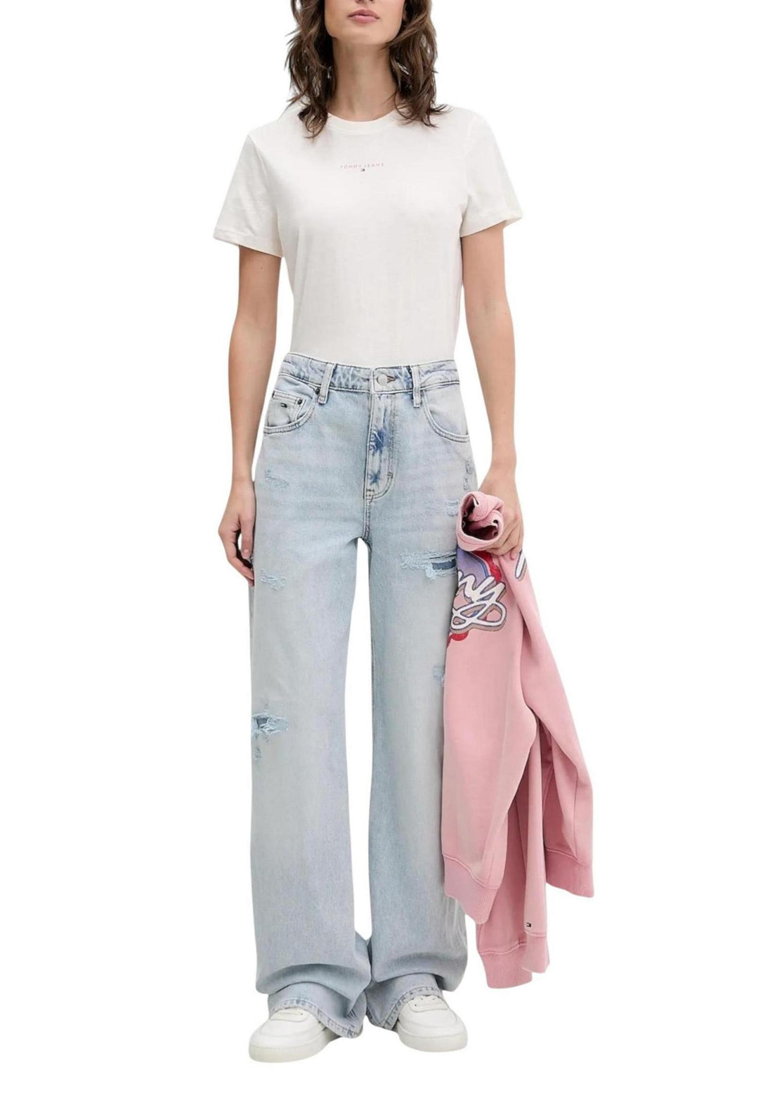 Jean Tommy Hilfiger Jeans couleur bleu azur — vue 3