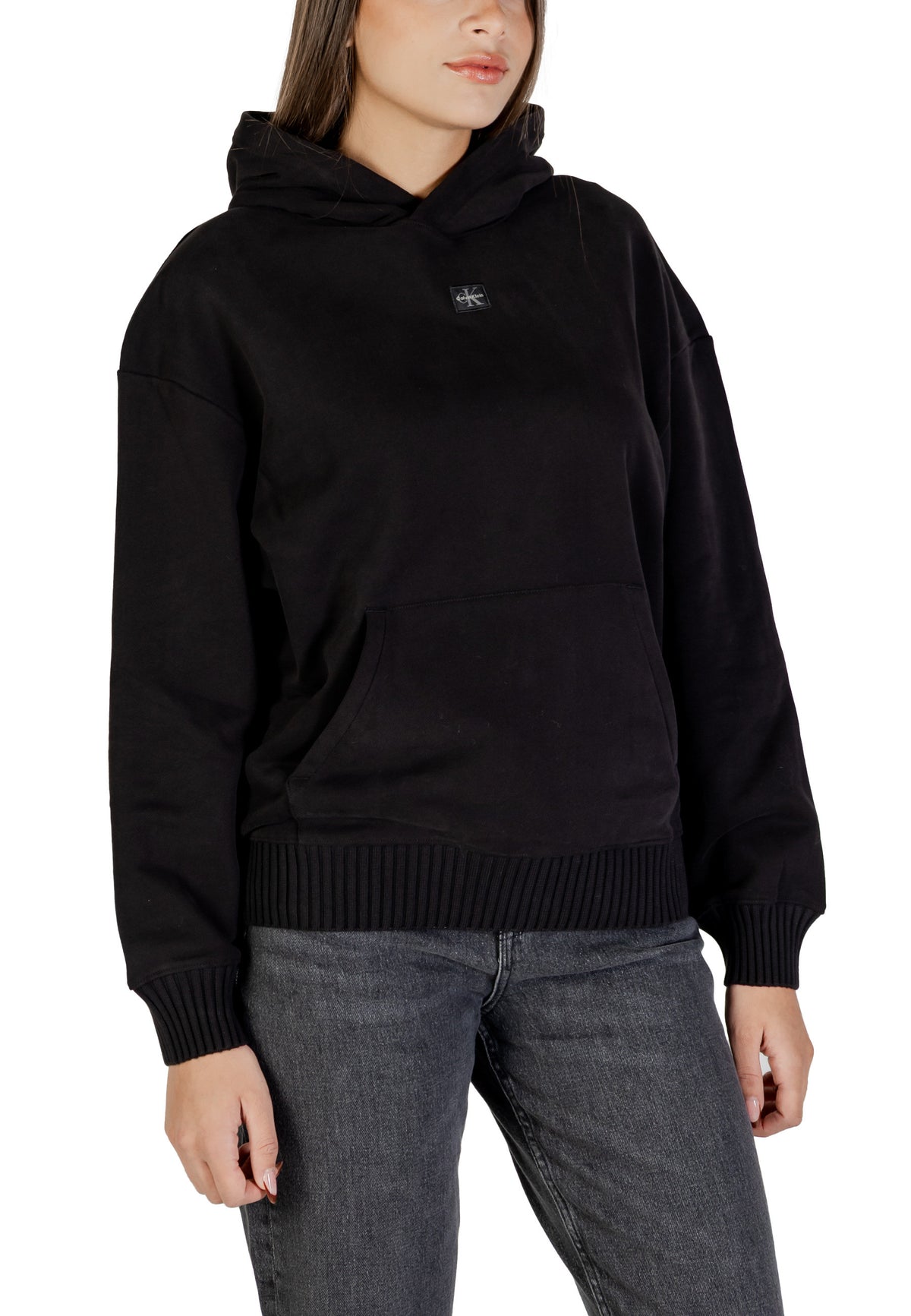 Sweat Calvin Klein Jeans couleur noir — vue 3