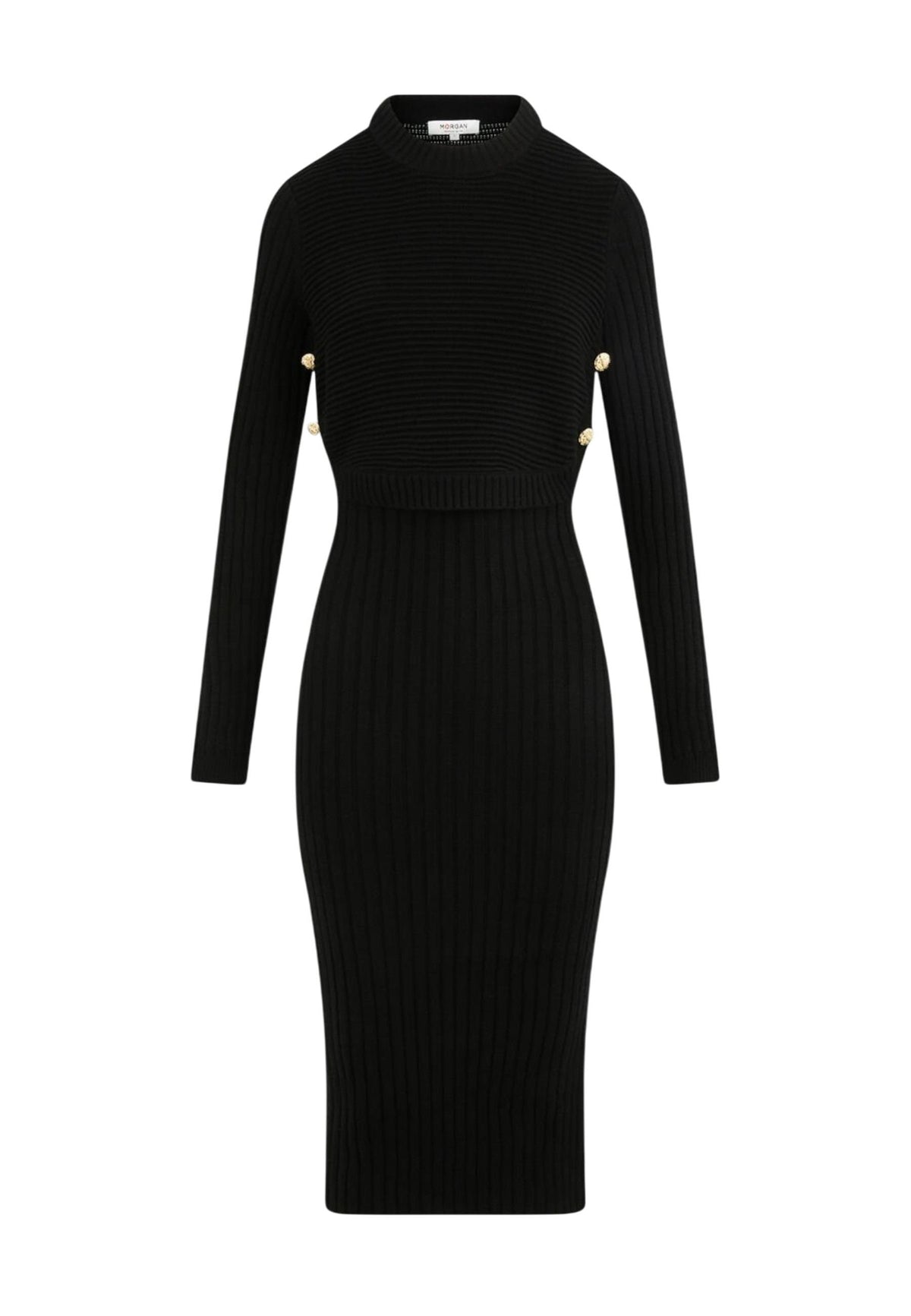 Robe Morgan De Toi couleur noir — vue 3