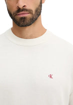 Pull Calvin Klein Jeans couleur blanc — vue 4
