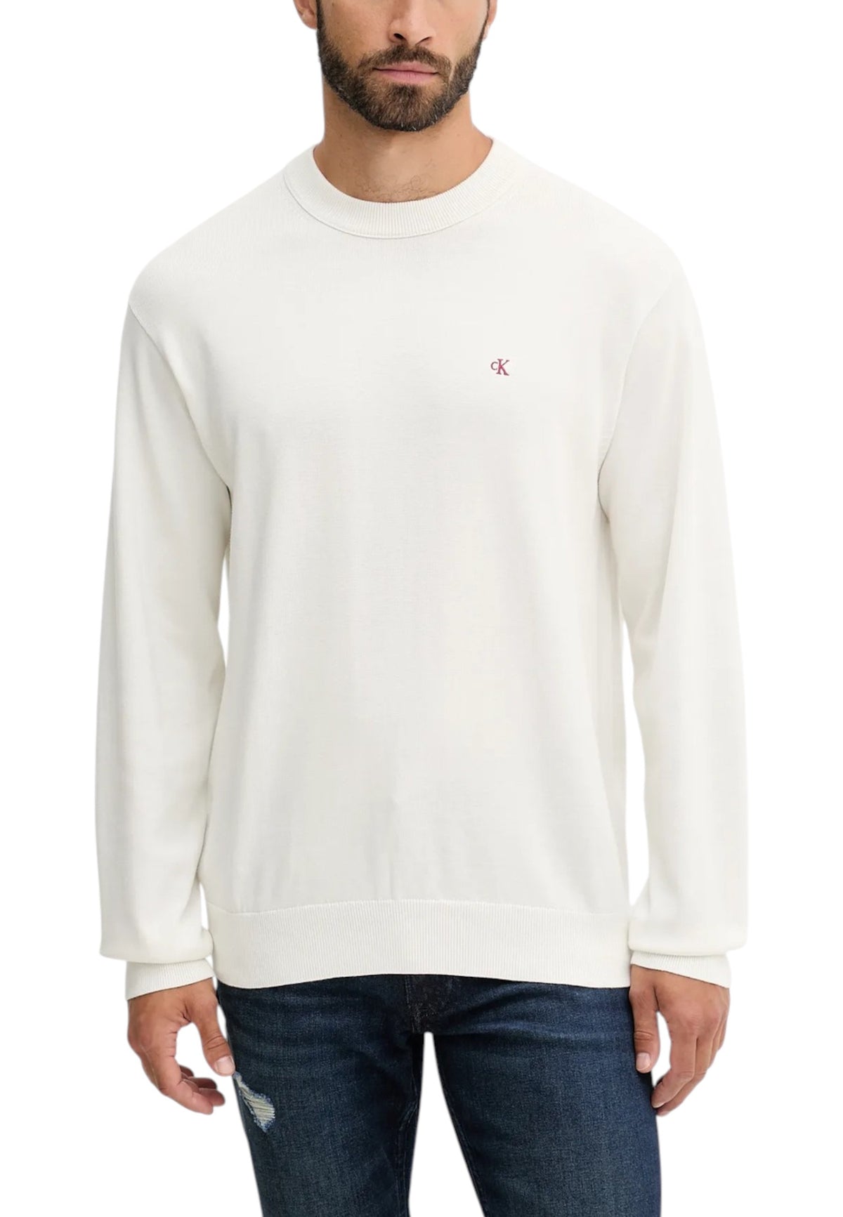 Pull Calvin Klein Jeans couleur blanc