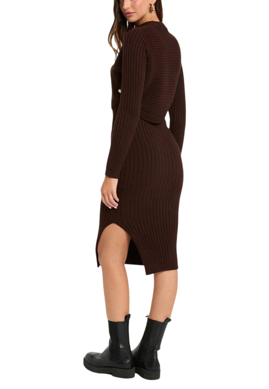 Robe Morgan De Toi couleur marron — vue 2
