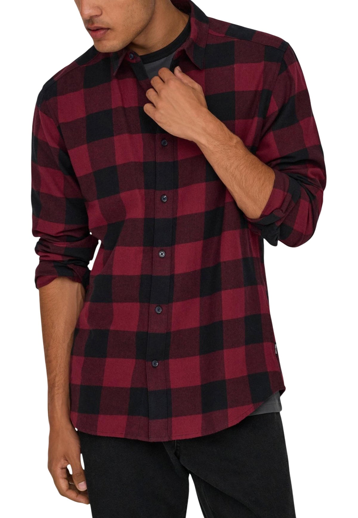 Chemise Only & Sons couleur rouge — vue 4