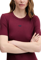 Robe Calvin Klein Jeans couleur bordeaux — vue 3