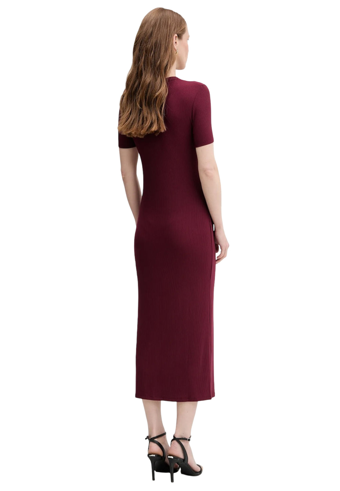 Robe Calvin Klein Jeans couleur bordeaux — vue 2
