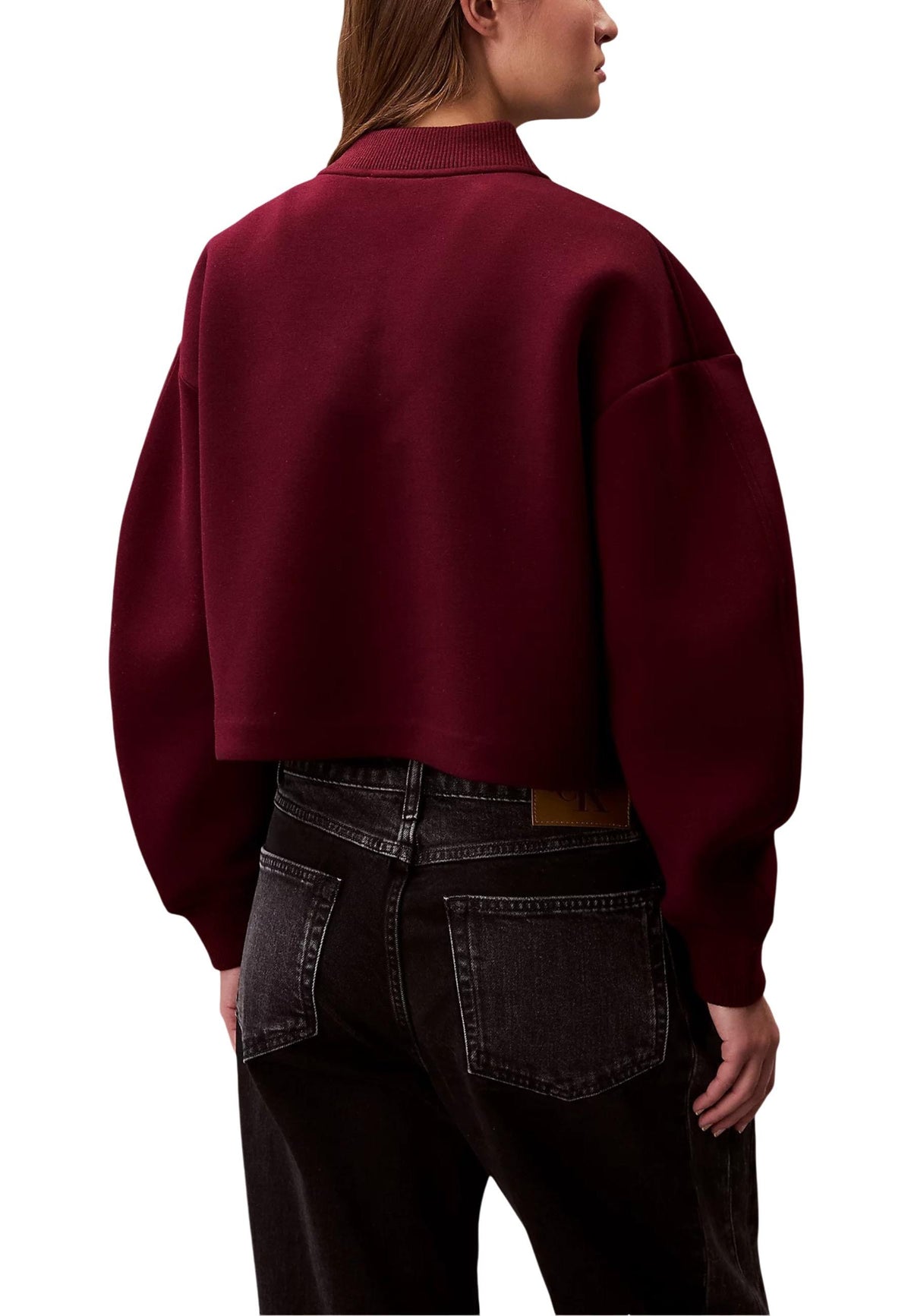 Veste Calvin Klein Jeans couleur bordeaux — vue 2