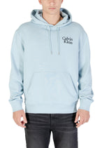Sweat Calvin Klein Jeans couleur bleu azur — vue 3