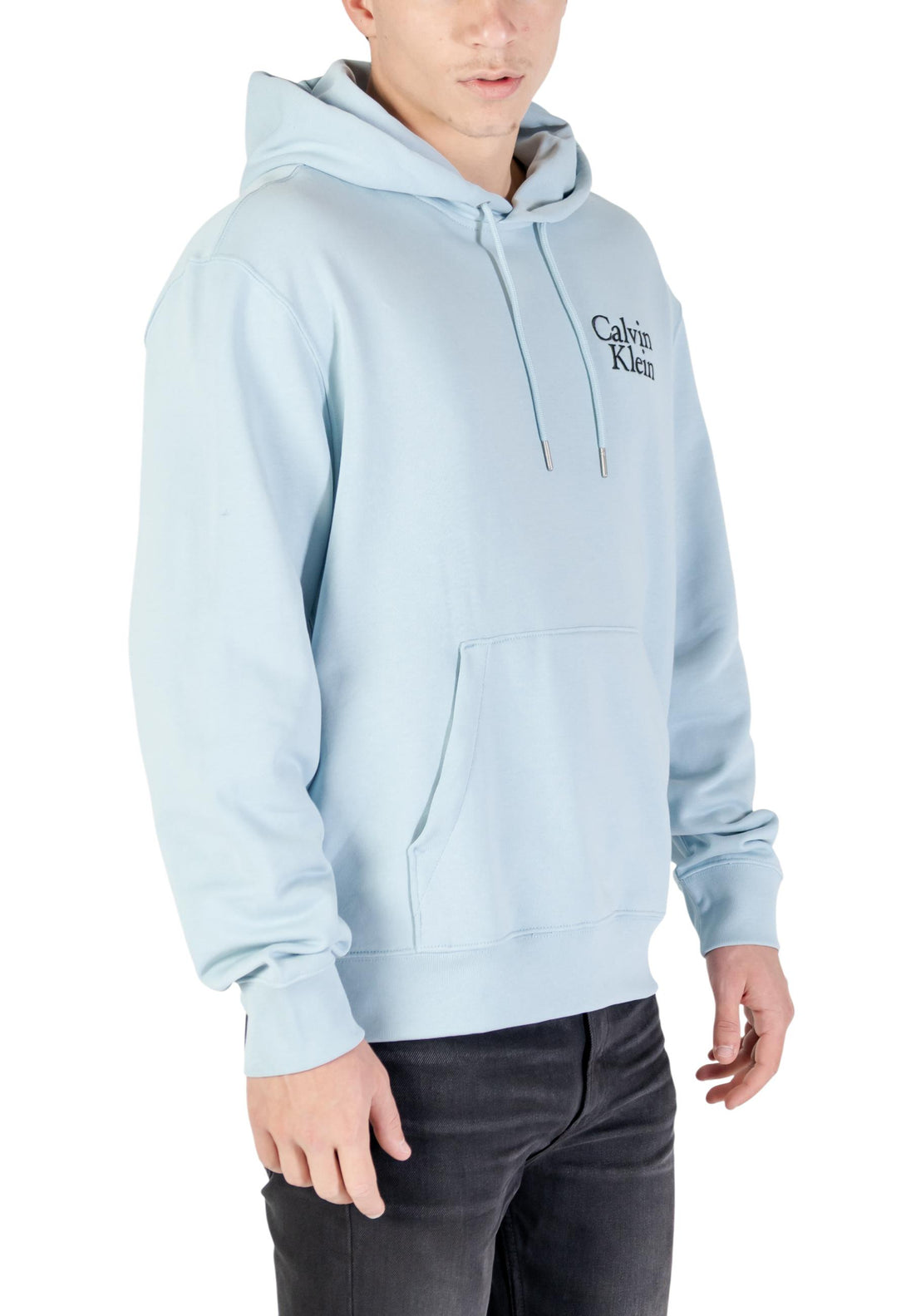 Sweat Calvin Klein Jeans couleur bleu azur — vue 5