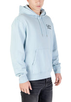 Sweat Calvin Klein Jeans couleur bleu azur — vue 5