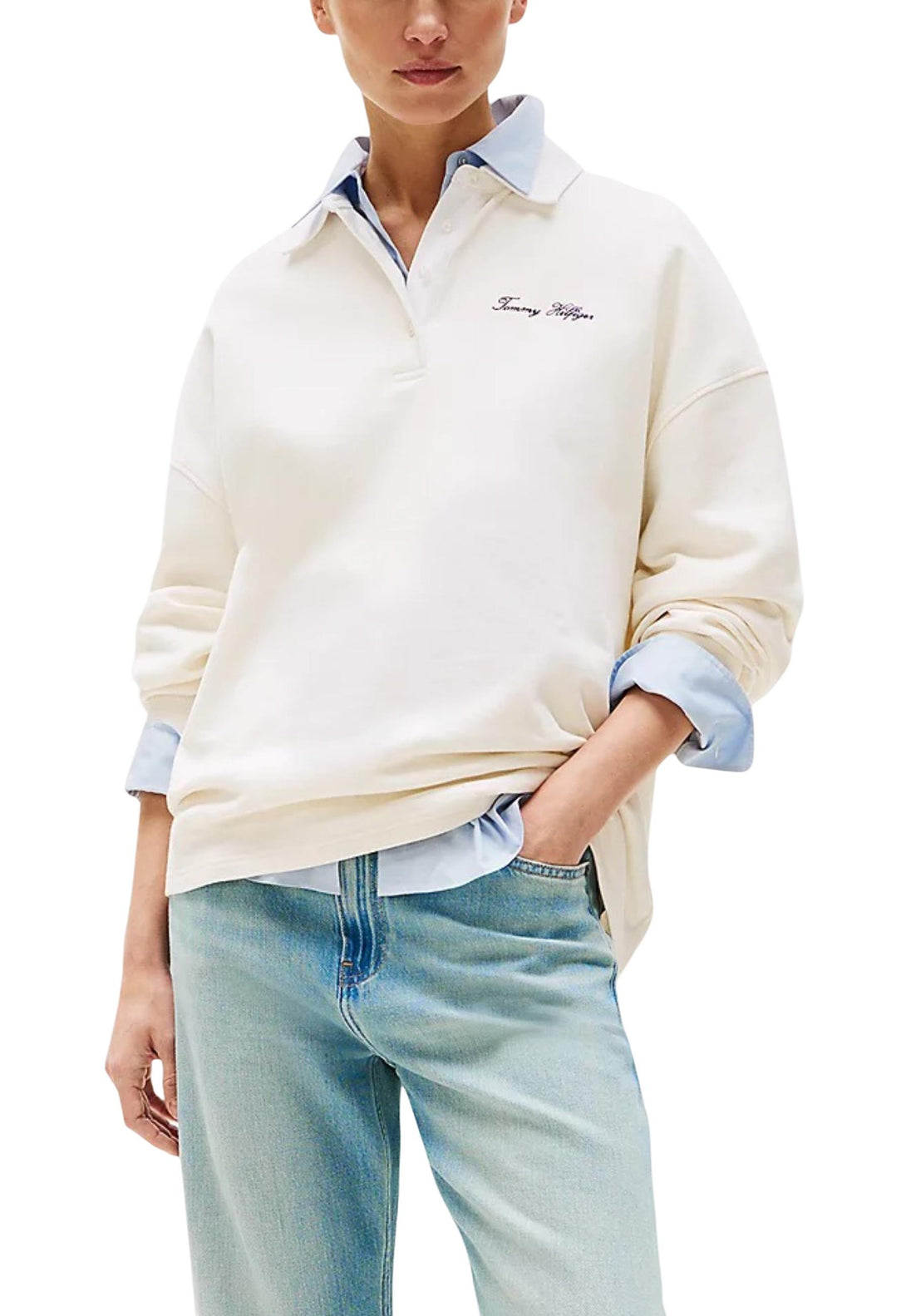 Sweat Tommy Hilfiger couleur blanc