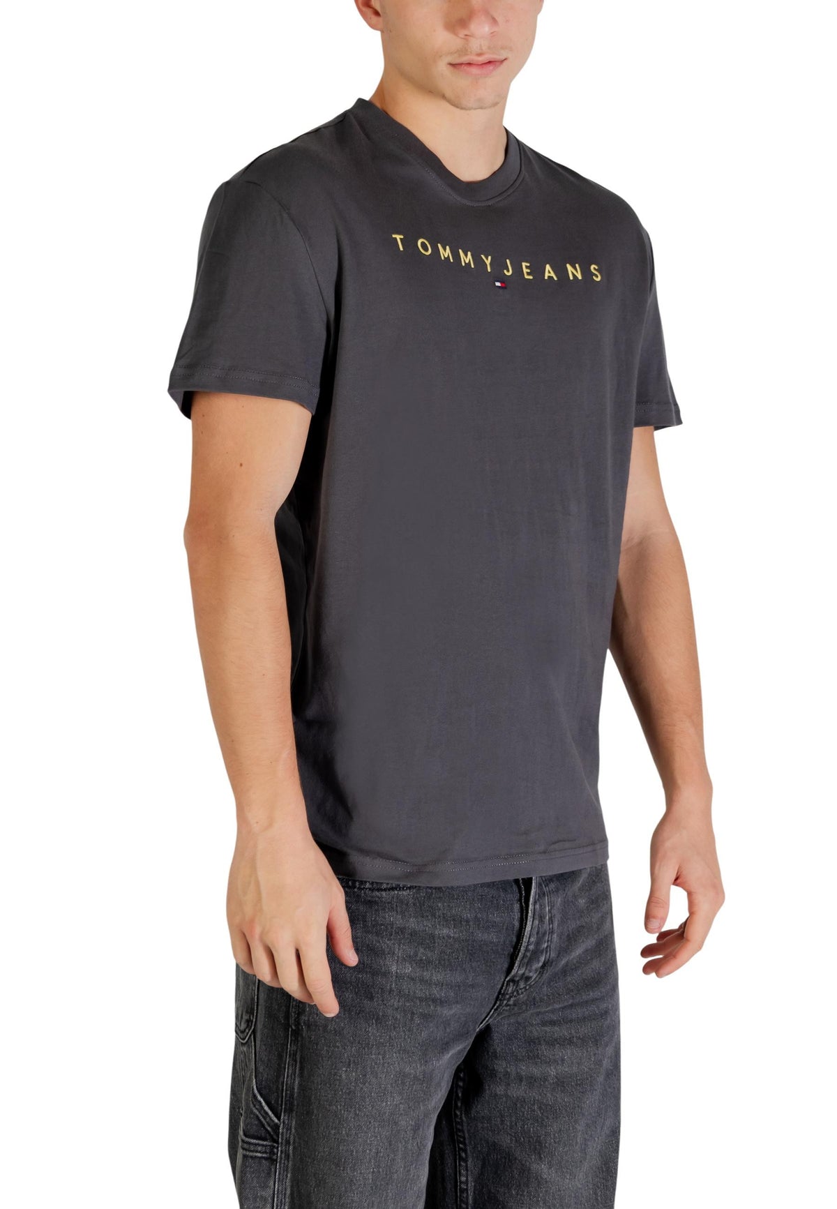 T-shirt Tommy Hilfiger Jeans couleur gris — vue 3