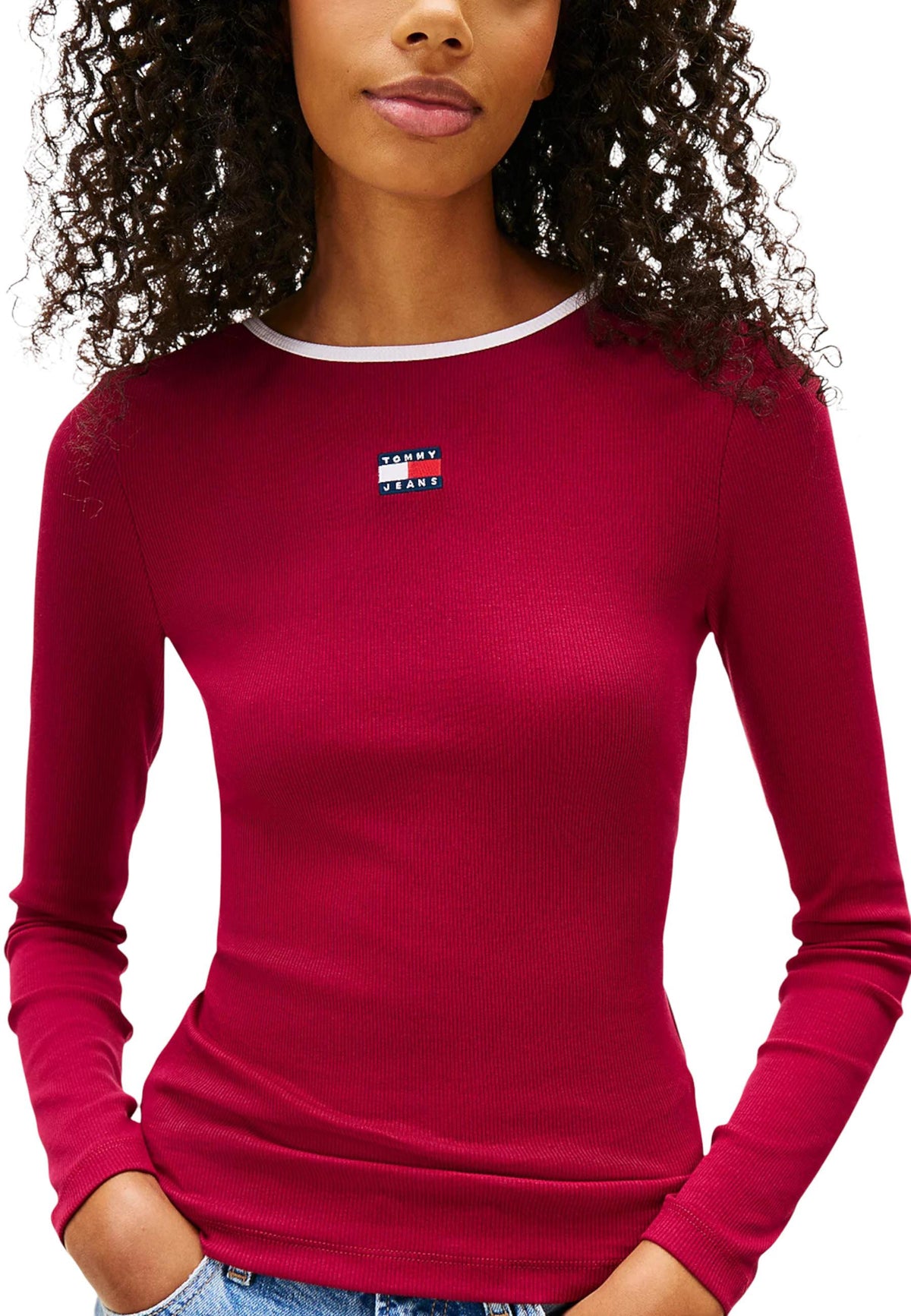 Pull Tommy Hilfiger Jeans couleur bordeaux