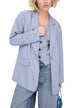 Veste Only couleur bleu azur — vue 2