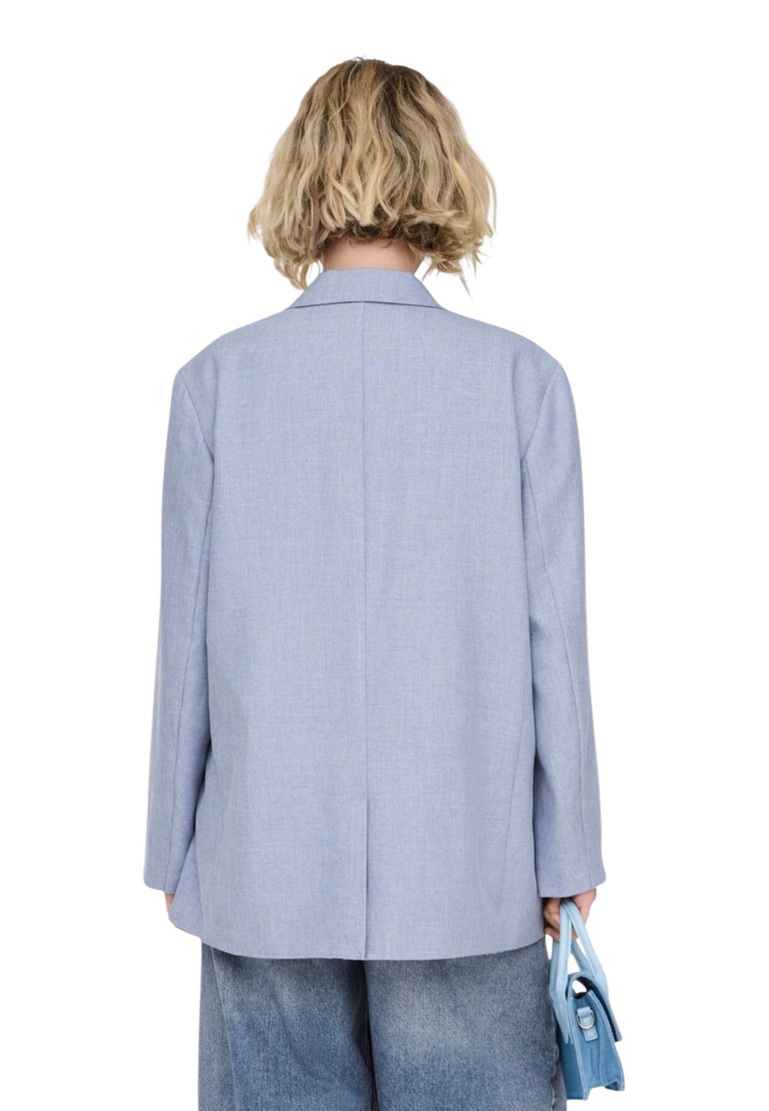 Veste Only couleur bleu azur — vue 3