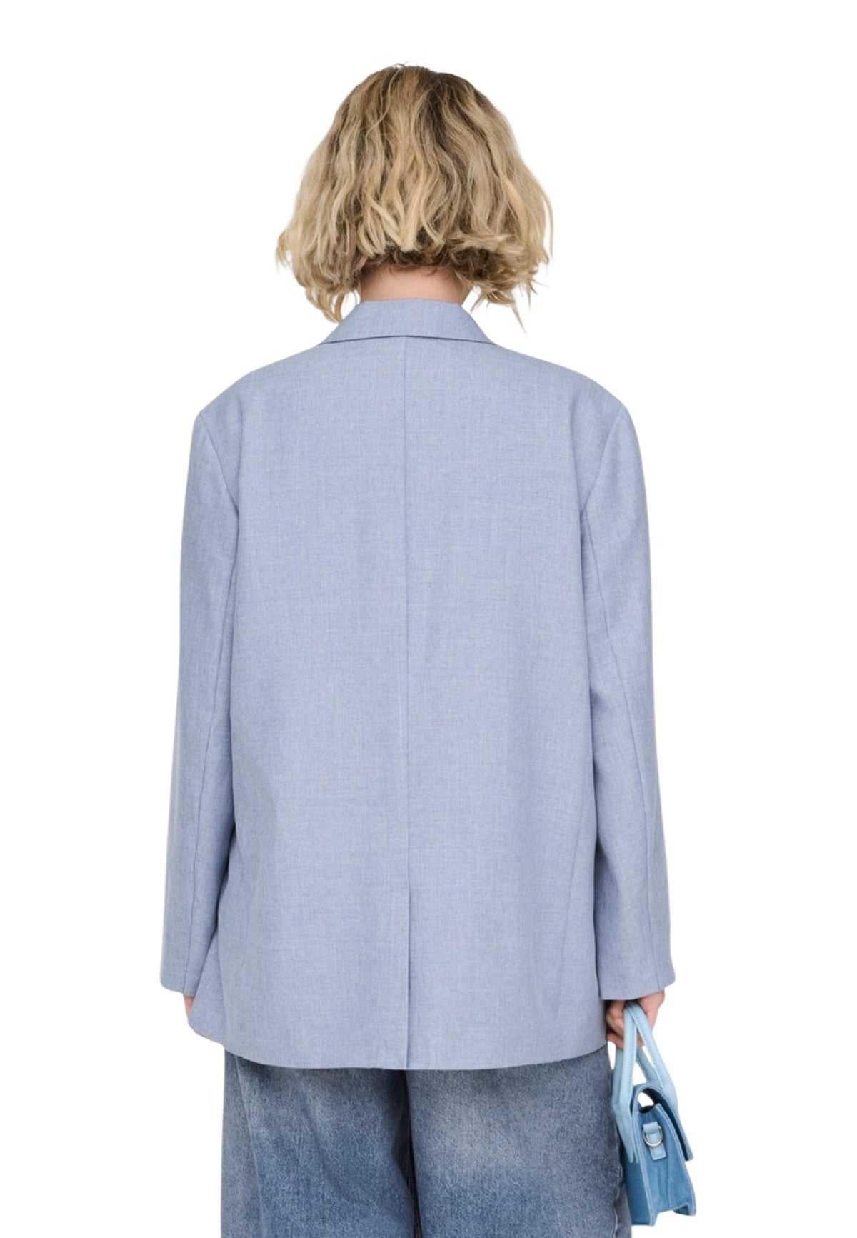 Veste Only couleur bleu azur — vue 3