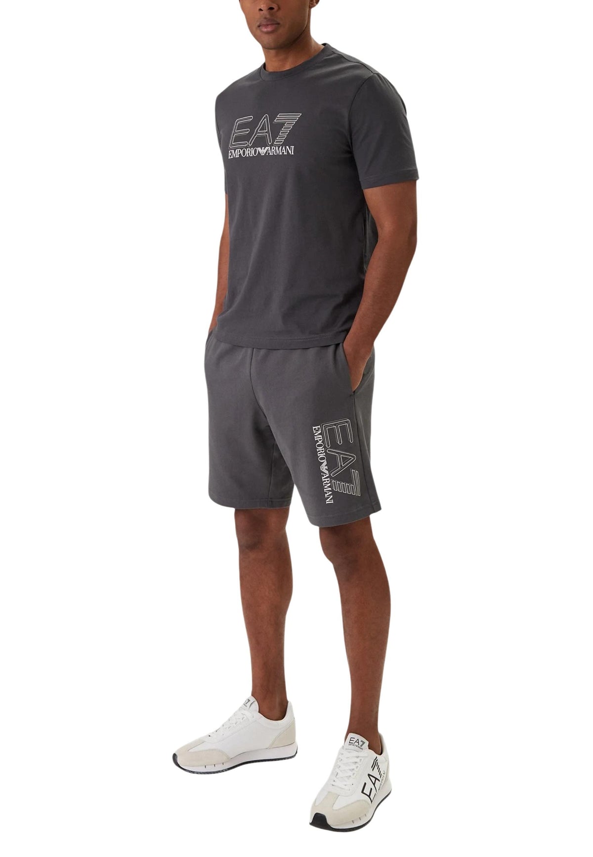 Bermuda Ea7 couleur gris — vue 2