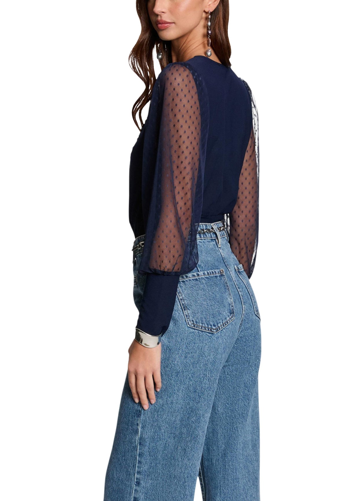 Blouse Morgan De Toi couleur bleu — vue 4