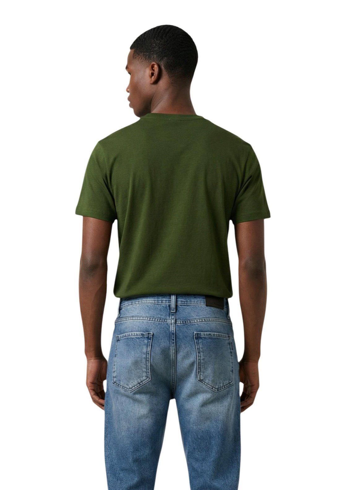 T-shirt Calvin Klein Jeans couleur vert — vue 3
