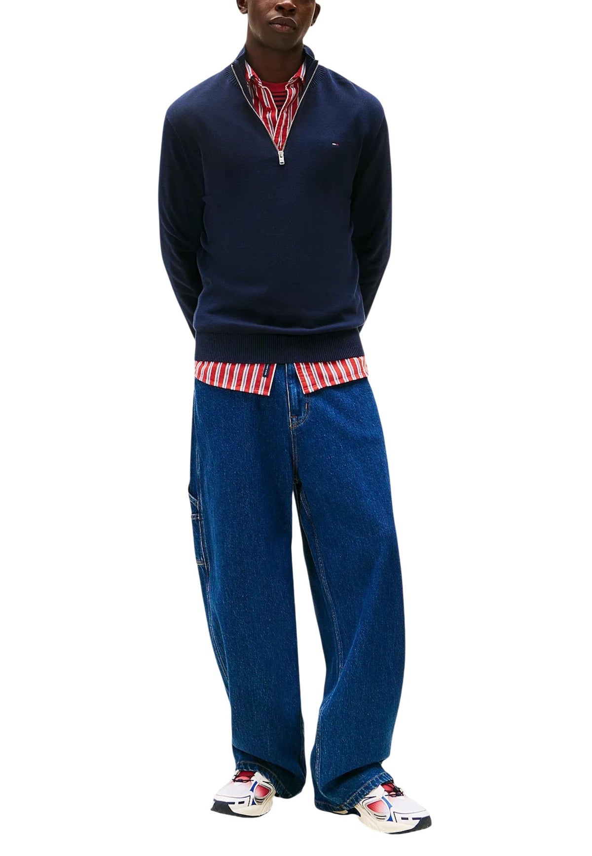 Sweat Tommy Hilfiger Jeans couleur bleu — vue 3