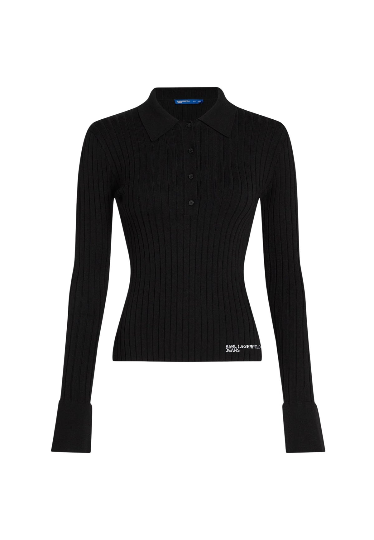 Polo Karl Lagerfeld Jeans couleur noir — vue 5