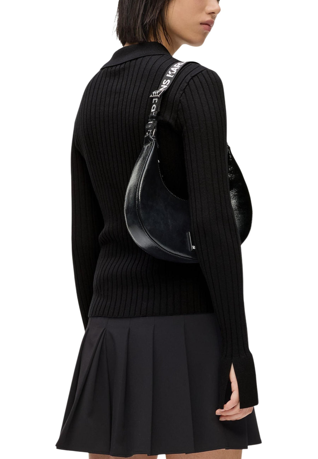 Polo Karl Lagerfeld Jeans couleur noir — vue 2