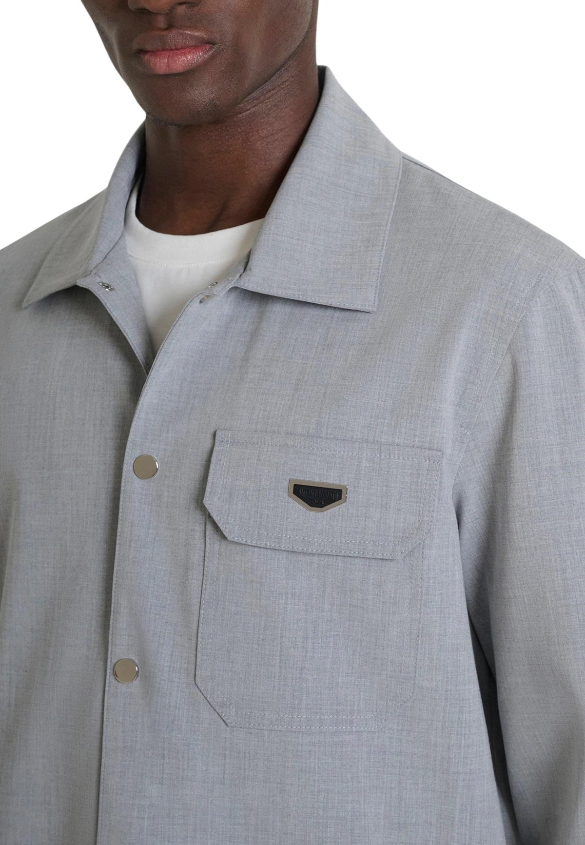 Chemise Antony Morato couleur gris — vue 4