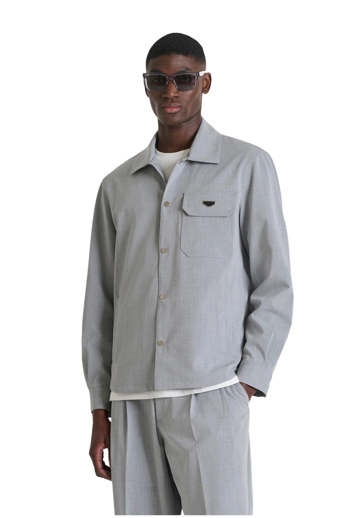 Chemise Antony Morato couleur gris — vue 2