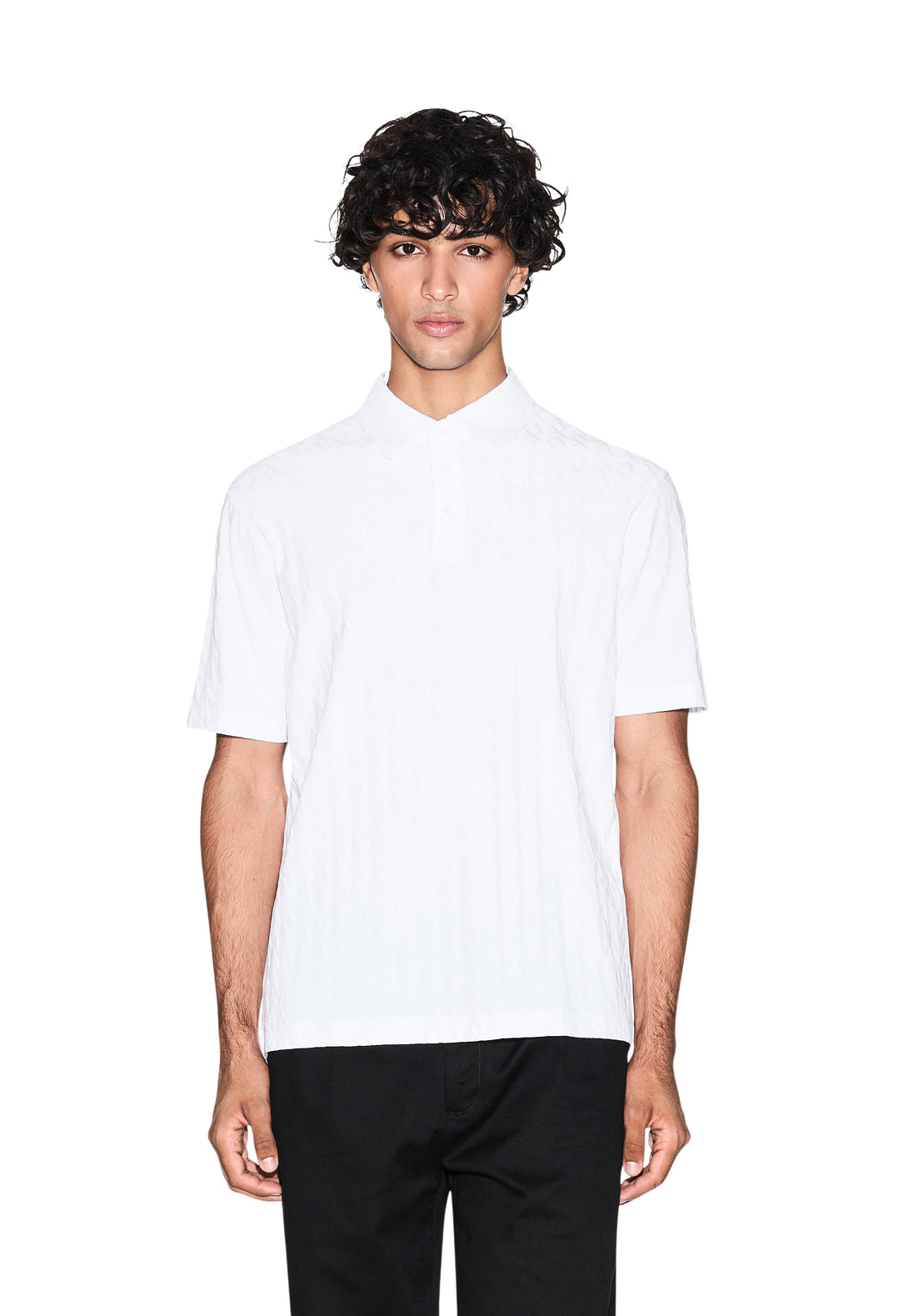 Polo Armani Exchange couleur blanc — vue 4
