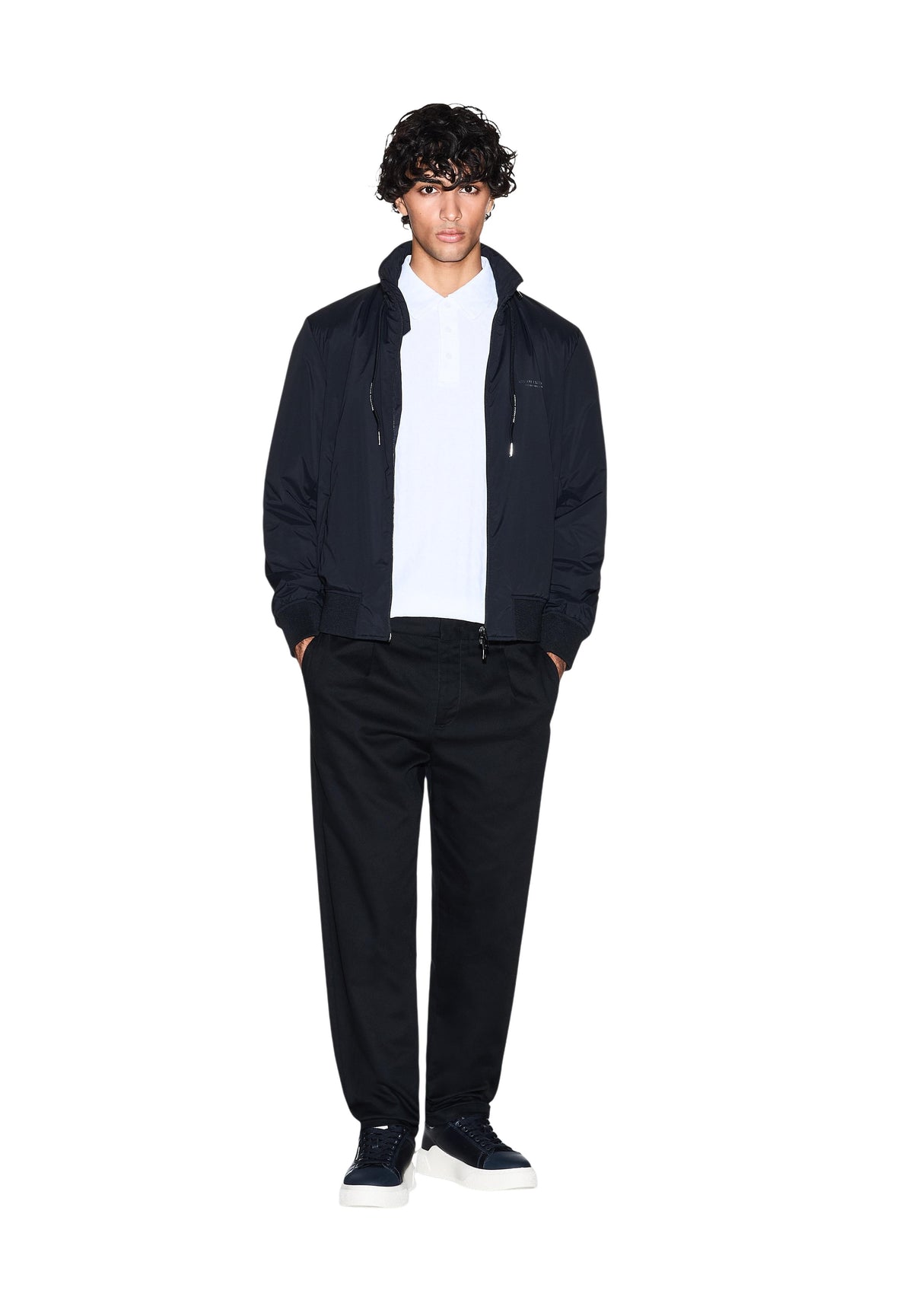 Polo Armani Exchange couleur blanc — vue 2