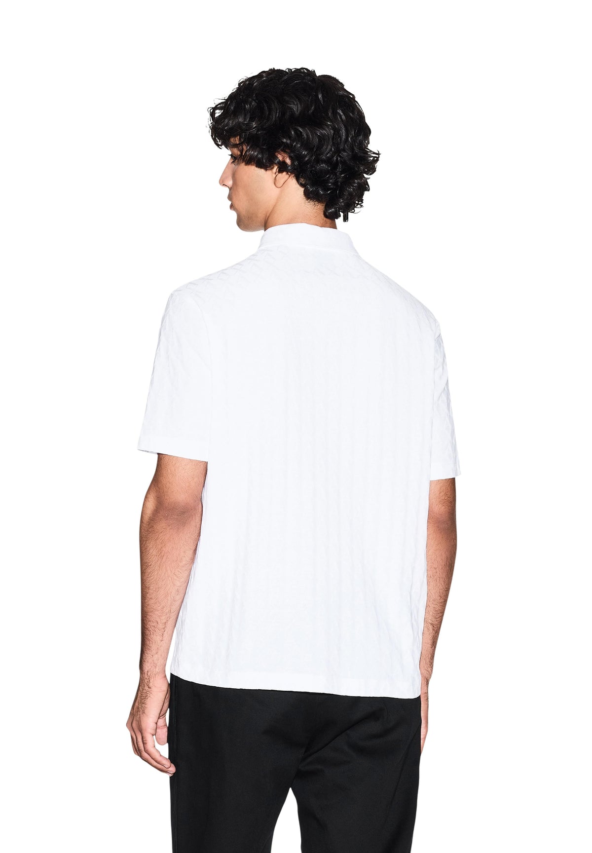 Polo Armani Exchange couleur blanc — vue 3