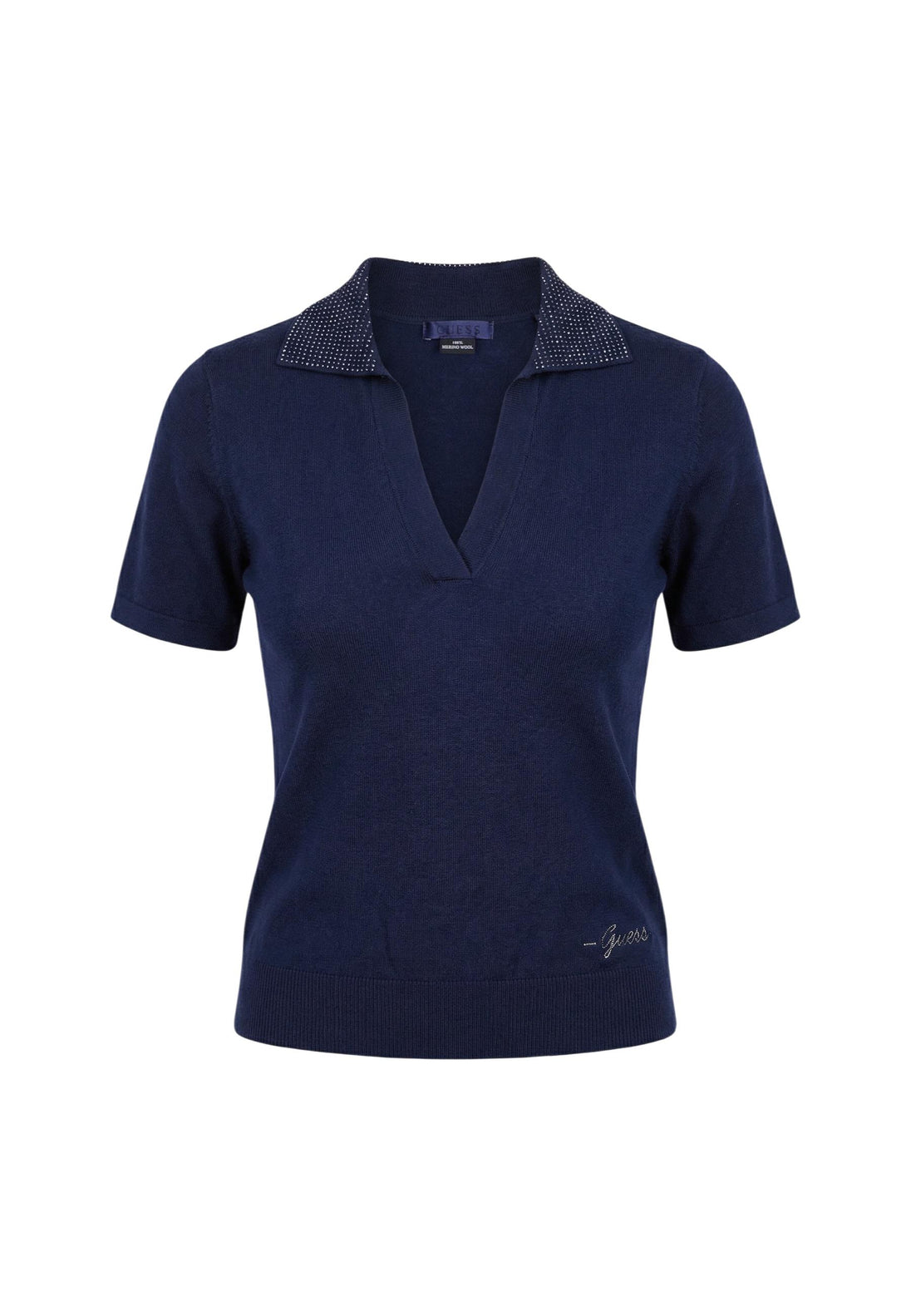 Polo Guess couleur bleu — vue 5