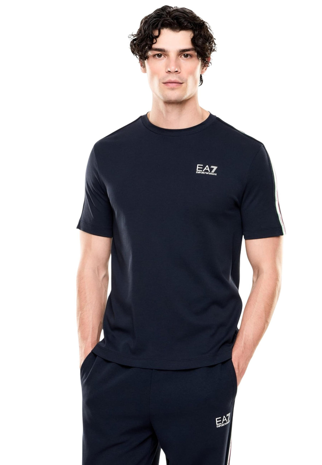 T-shirt Ea7 couleur bleu — vue 2
