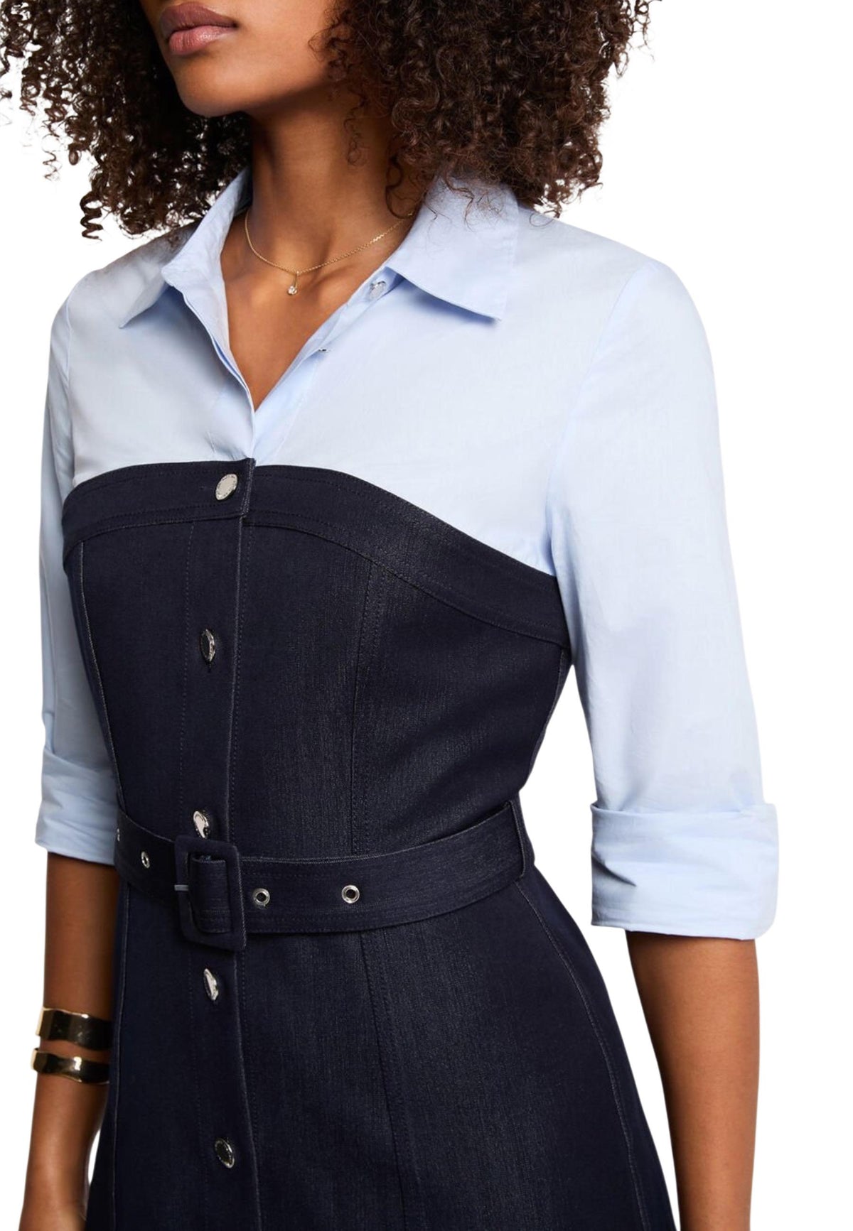 Robe Morgan De Toi couleur bleu — vue 4