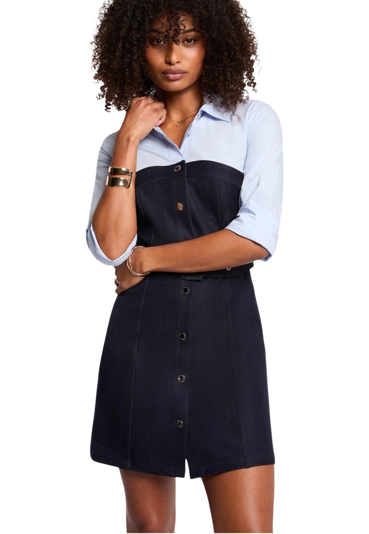 Robe Morgan De Toi couleur bleu — vue 3