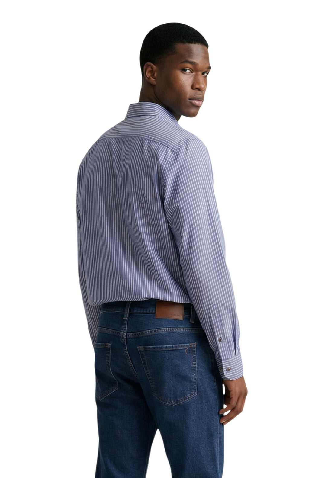 Chemise Armani Exchange couleur bleu azur — vue 3