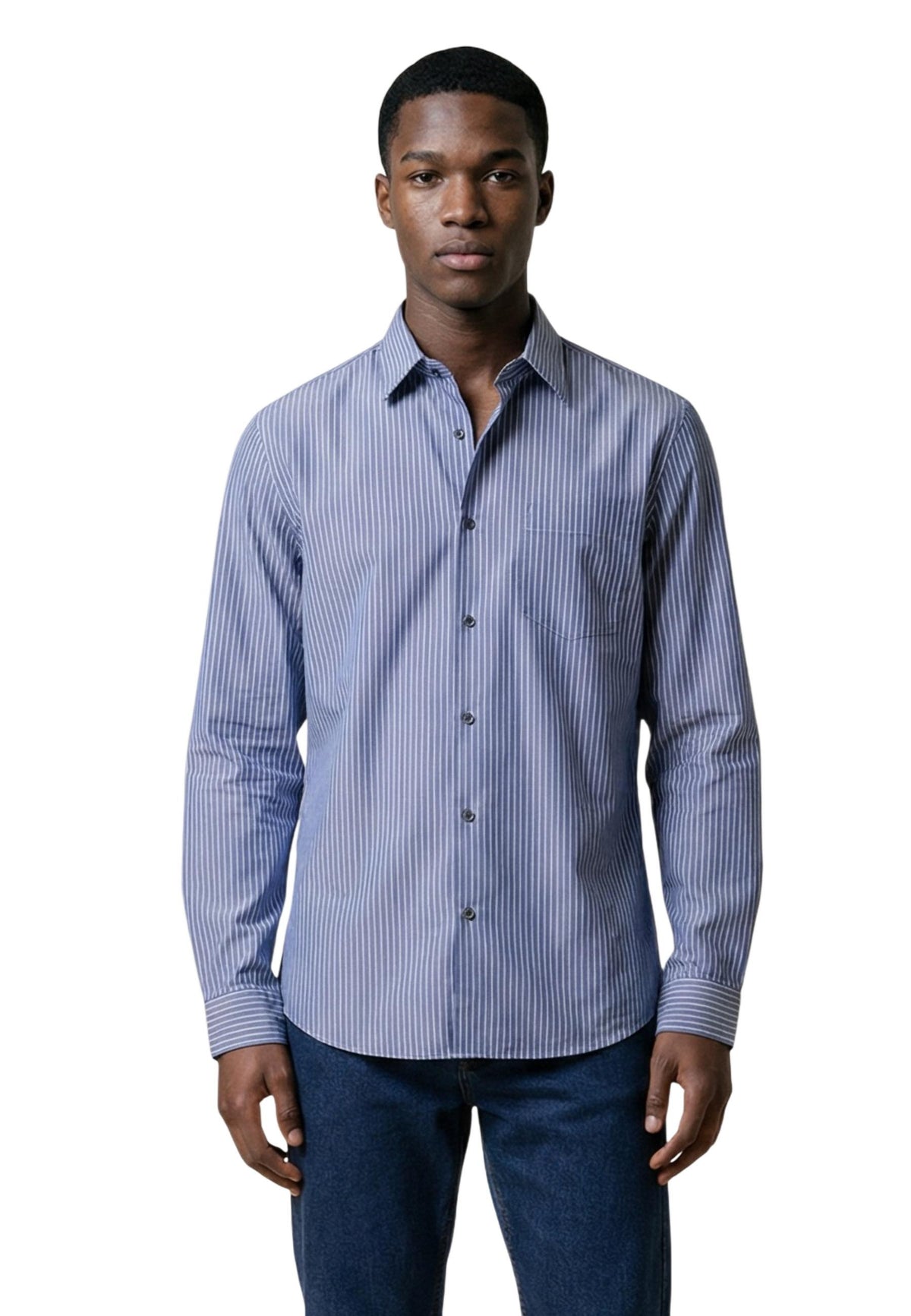 Chemise Armani Exchange couleur bleu azur