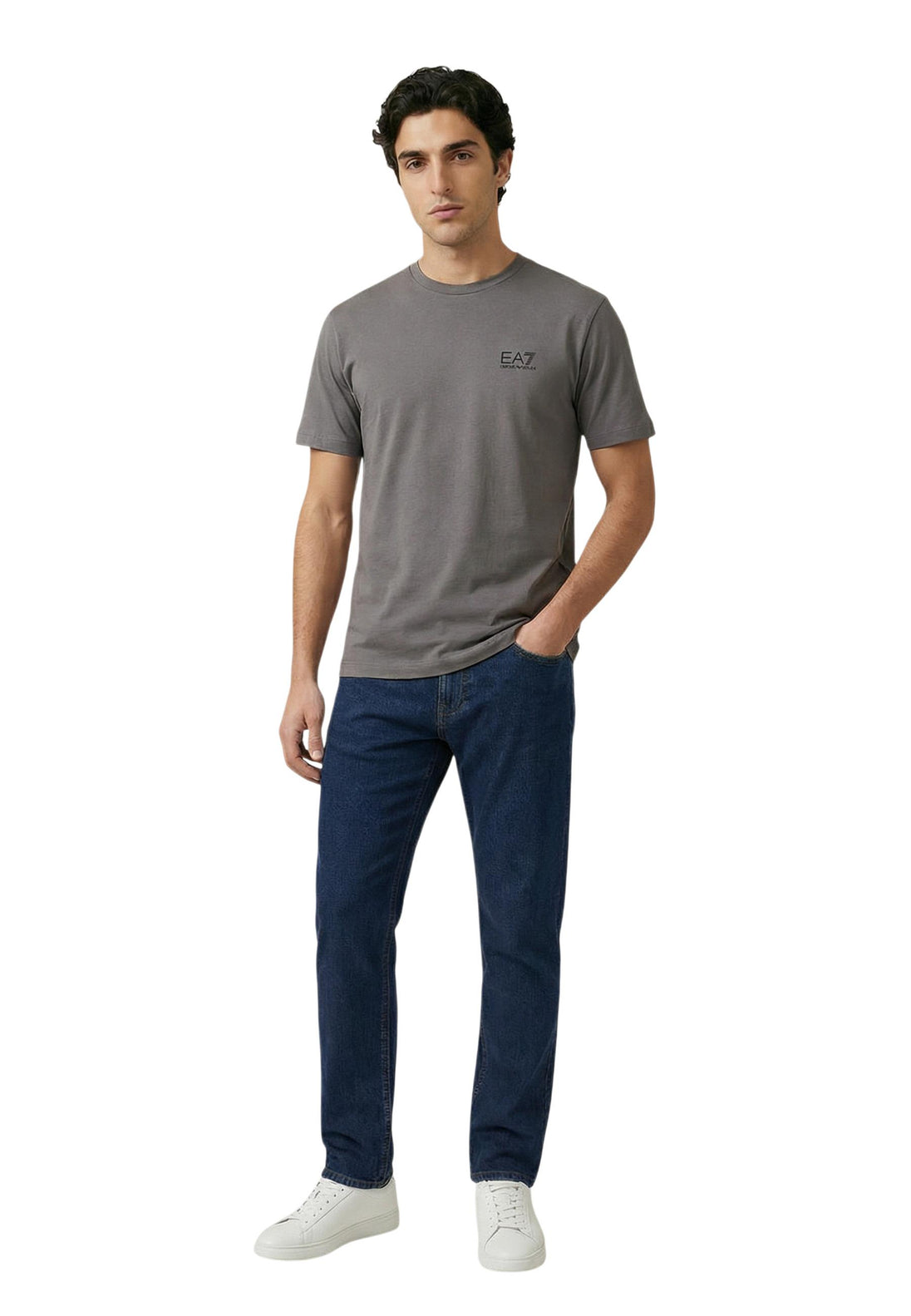 T-shirt Ea7 couleur gris — vue 5