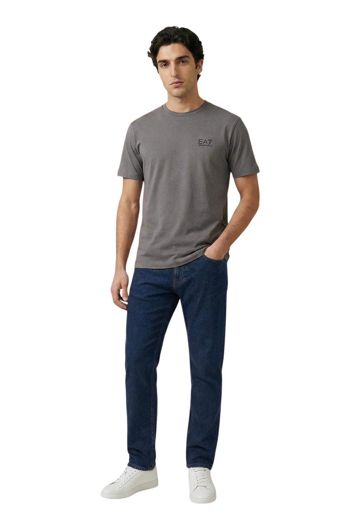 T-shirt Ea7 couleur gris — vue 5