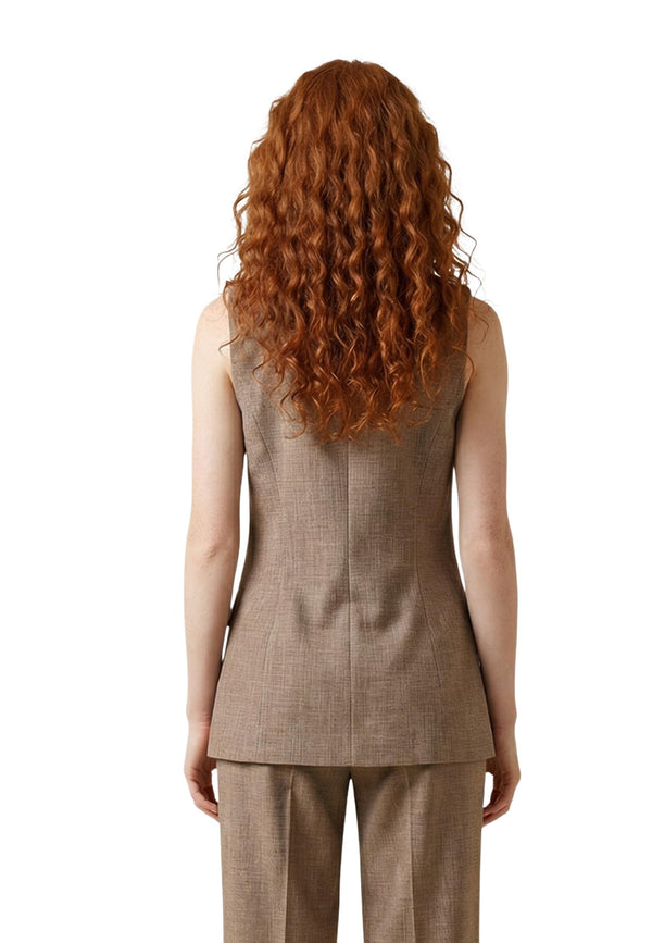 Gilet Liu Jo couleur beige — vue 2