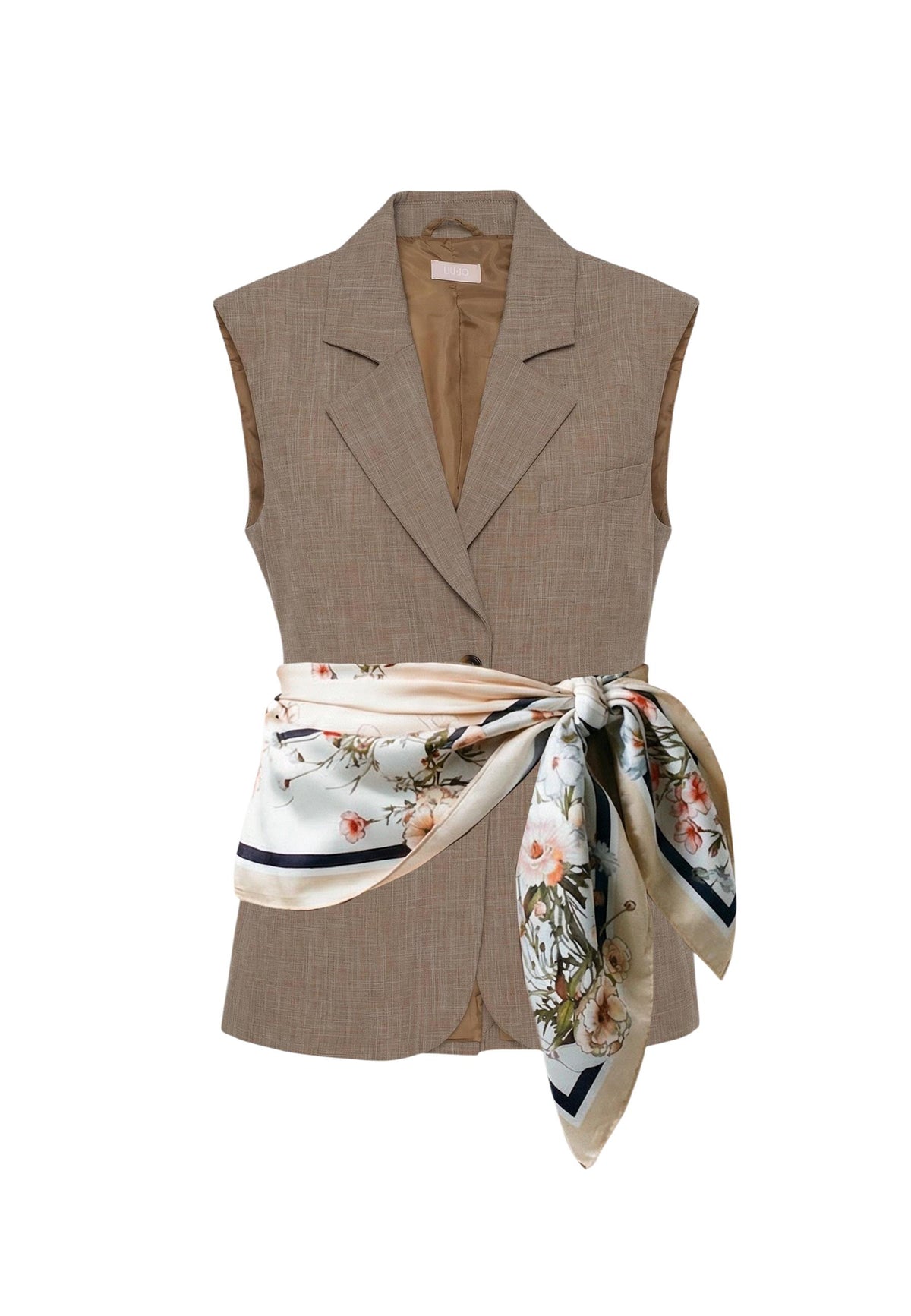 Gilet Liu Jo couleur beige — vue 4